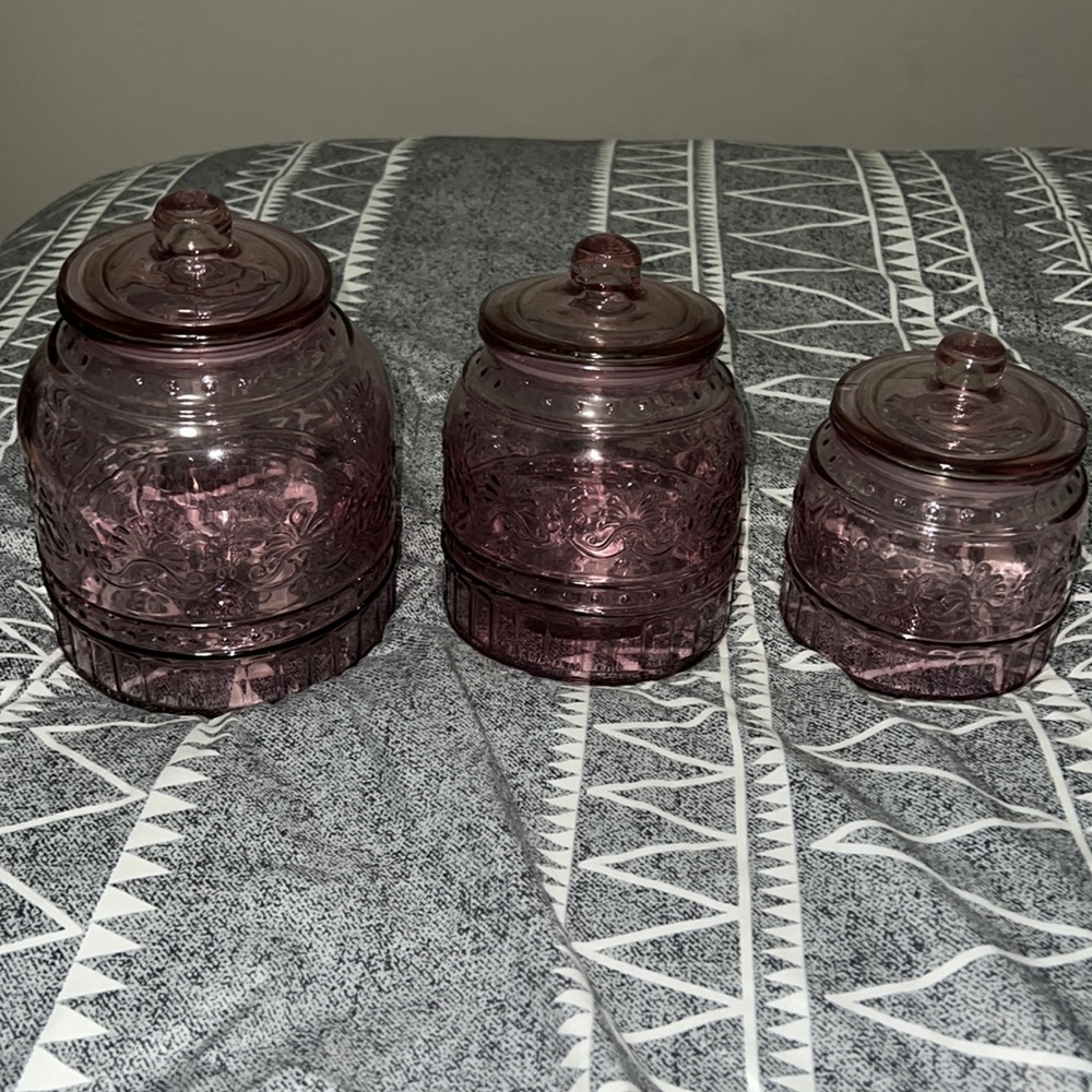 Pioneer Woman Pink Jar Set
